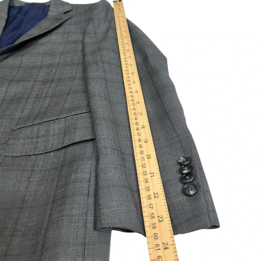 Ledbury GUABELLO Plaid Check Wool Suit Rare‎ Mens 40R 32×29 Made In Italy